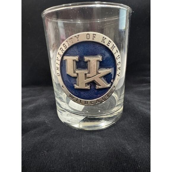 University of Kentucky UK Logo Double Old Fashioned Glass - Picture 1 of 3